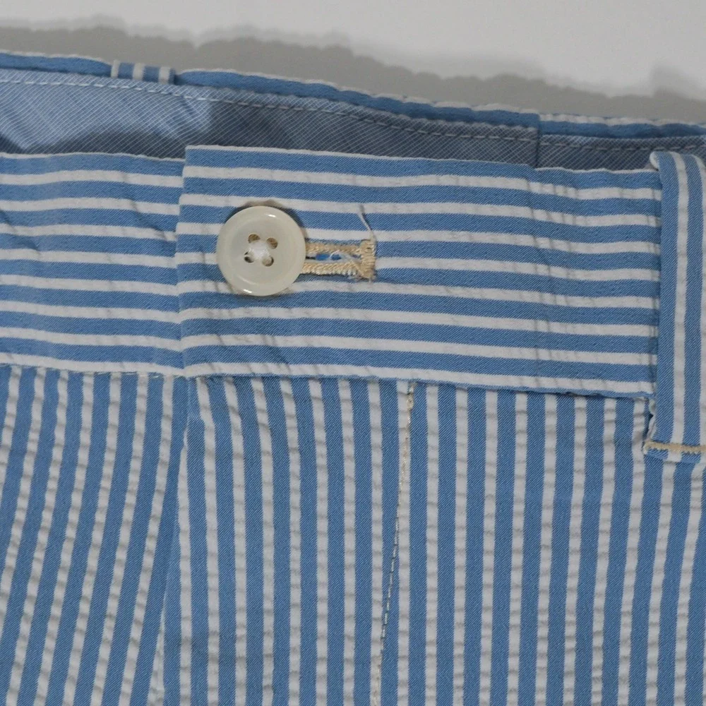 Polo Golf Ralph Lauren Pants Mens 38x32 Blue Striped Golf Tailored Fit